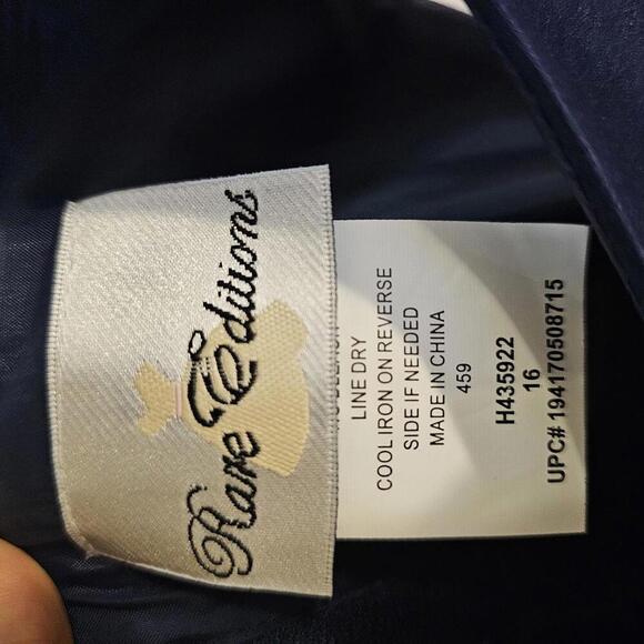 Elegant Navy Blue Holiday Dress size Girls 16 - Picture 7 of 7